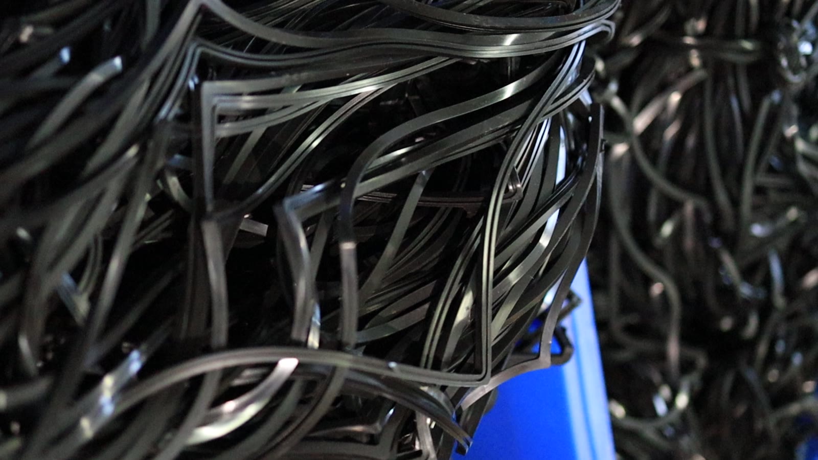 Flexible black silicone parts from production at RUUIPON Dongguan base