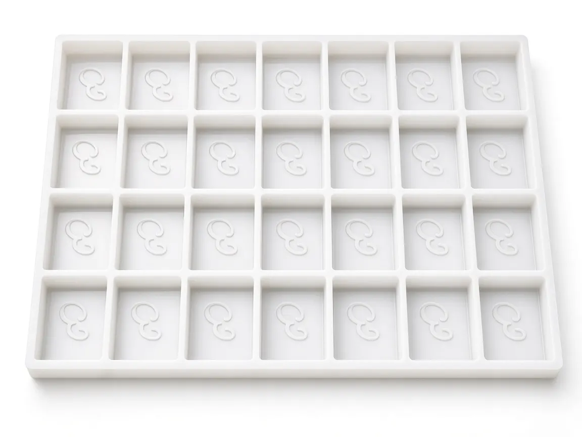 Custom logo chocolate-bar silicone mold cavities from RUUIPON